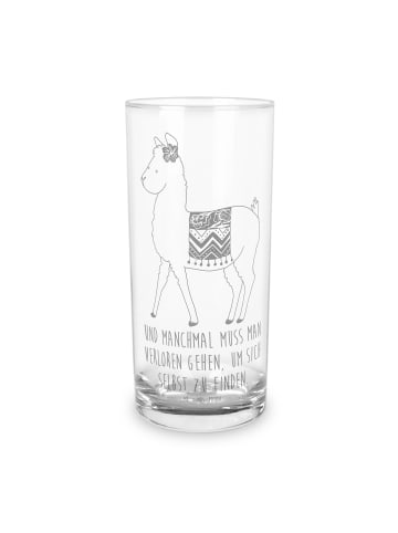 Mr. & Mrs. Panda Longdrinkglas Alpaka Stolz mit Spruch in Transparent