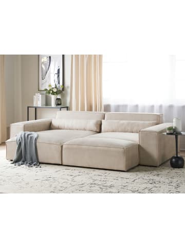 Beliani 2-tlg Ecksofa HELLNAR in Beige