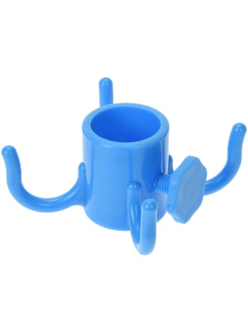 PROGARDEN Haken für Gartenschirm, 4 Haken in Blau, 13 x 16,5 cm