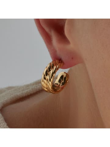 Luxenter Ohrringe Thety mit 18 Karat Gelbgold-Finish – 19,5 mm – THETY