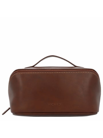 PICARD Toscana - Kulturbeutel 24 cm Rindleder (black) in kastanie