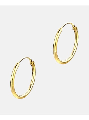 Diamant L'éternel Creolen aus 585 Gelbgold