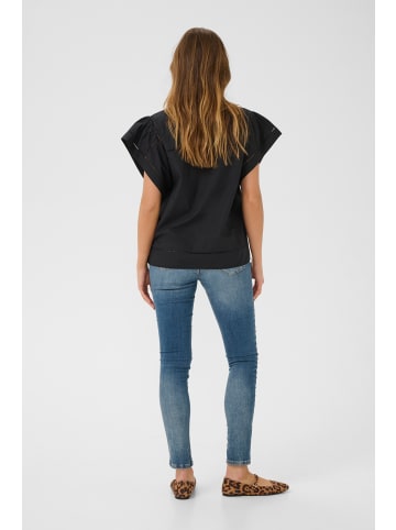 CULTURE Kurzarm-Bluse CUleso Relaxed fit in Black