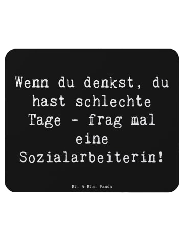 Mr. & Mrs. Panda Mousepad Spruch Sozialarbeiterin Stärketage mit... in Schwarz
