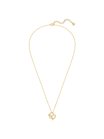 Glanzstücke München Kette Herz-Breze aus Sterling Silber in gelbgold