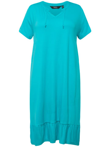 Ulla Popken Jerseykleid in tiefes aqua