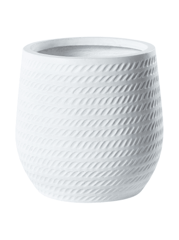 Beliani Outdoor Blumentopf LIVADIA in Weiß - (W) 27 x (H) 32 x (L) 27 cm