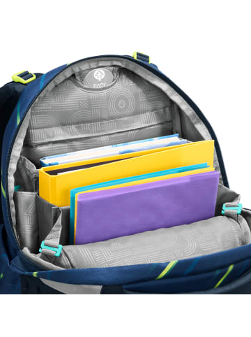 Coocazoo Schulrucksack-Set MATE "Fast Lime" 3-tlg. in Blau