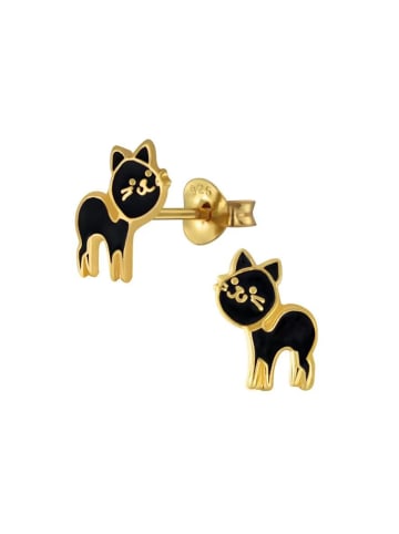 schmuck23 Gold-Ohrringe Katze 0,7 cm x 0,8 cm