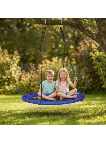 relaxdays Nestschaukel in Dunkelblau - Ø 110 cm