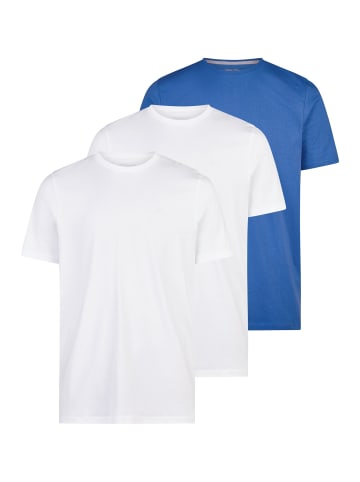 Redmond T-Shirt Basic in Weiß / blau