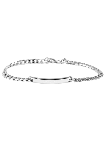 Adeliás Unisex Armband – Panzerarmband aus Edelstahl 22,5 cm in silber