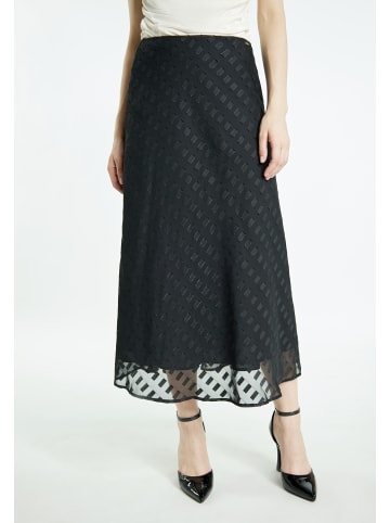 DreiMaster Damen Midirock in Schwarz