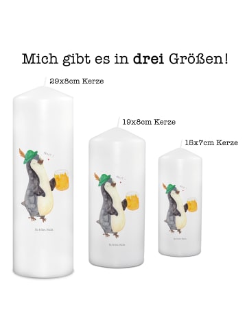 Mr. & Mrs. Panda Laternenkerze Pinguin Bier ohne Spruch in Weiß