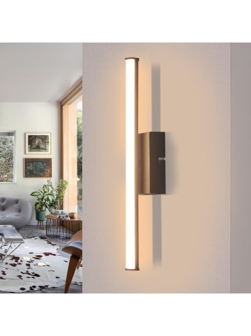 ZMH Wandleuchte LED in schwarz 3000K warmweiß Metall 6W Modern L 34.2cm