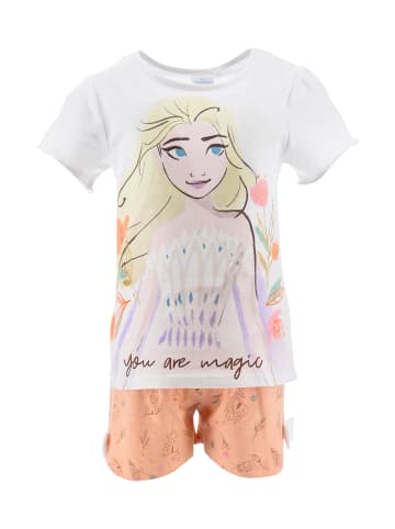 Disney Frozen 2tlg. Outfit: Schlafanzug Elsa Pyjama in Weiß