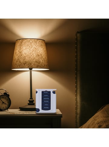 relaxdays 10x Pillendose in Weiß/ Blau