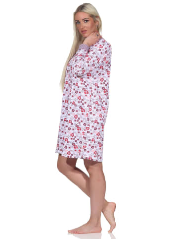 NORMANN Nachthemd langarm Bündchen an den Ärmeln - 76199 in beere