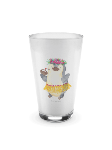 Mr. & Mrs. Panda Blümchentailglas Pinguin Kokosnuss ohne Spruch in Transparent