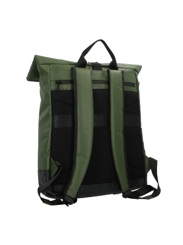 Greenburry Upcycled Tarpaulin Daypack 42.5 cm Laptopfach in olive-black