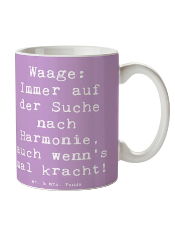 Mr. & Mrs. Panda Becher Spruch Waagen Harmonie mit Spruch in Lavendeltraum