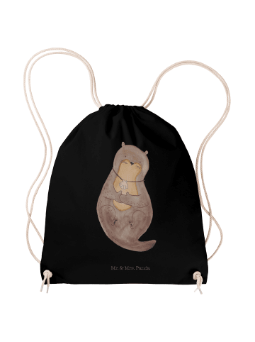 Mr. & Mrs. Panda rucksack stoff Otter Muschel ohne Spruch in Schwarz