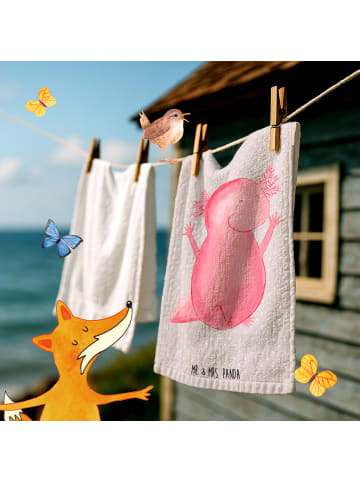 Mr. & Mrs. Panda Mini-Handtuch Axolotl Hurra ohne Spruch in Grau Pastell