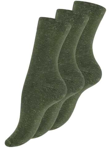 Yenita® 3 Paar Lurex Socken in Grün