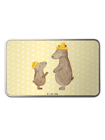 Mr. & Mrs. Panda Teedose Bären mit Hut ohne Spruch in Gelb Pastell