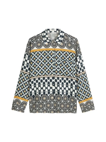 Marc O'Polo Print-Leinenbluse regular in multi/ white cotton