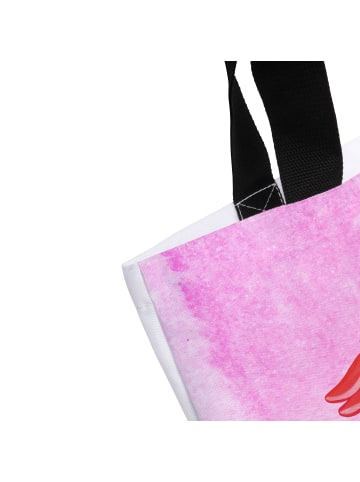 Mr. & Mrs. Panda Reisetasche Flamingo Yoga ohne Spruch in Aquarell Pink