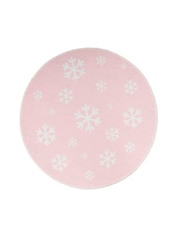 Flachgewebe Teppich Bambi 425 in Rosa