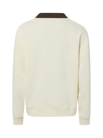 Nils Sundström Sweat-Poloshirt in ecru