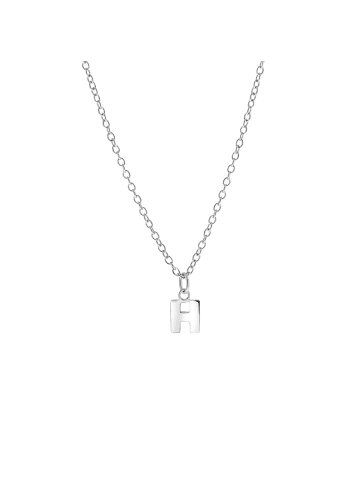 Lucardi 925 Silber Halskette "Buchstabe H" Buchstabe