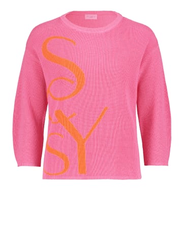 Betty Barclay Strickpullover mit Strickdetails in Patch Pink/Orange