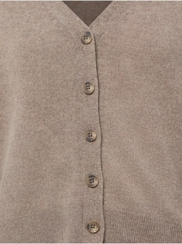 Marie Lund Strickjacke in taupe - 0002