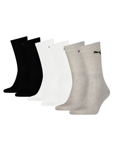 Puma Socken 6 Paar Puma Sport Cush Crew in 803 - grey/white/black