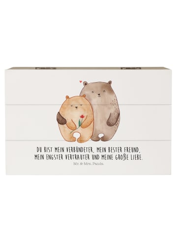 Mr. & Mrs. Panda Aufbewahrungsbox Bären Liebe mit Spruch in Weiß