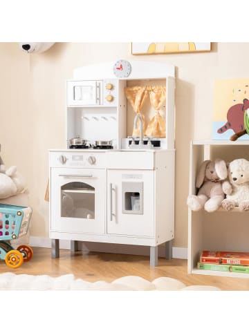 COSTWAY Kinderküche inkl 30 x 63 x 105,5 cm in Weiß