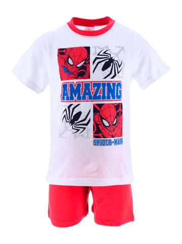 Spiderman Schlafanzug kurz Spider-Man in Weiß