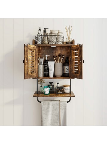 relaxdays Hängeschrank in Braun - (B)40 x (H)61 x 17,5 cm