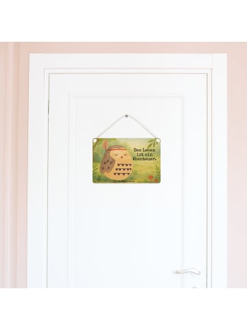 Mr. & Mrs. Panda holzbild Eule Federschmuck Design mit Spruch in Weiß