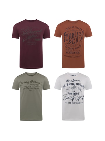 riverso  T-Shirt RIVLeon 4er Pack in Mehrfarbig