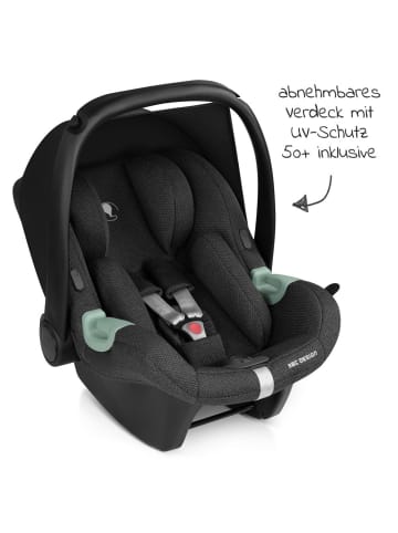 ABC-Design Babyschale Tulip (Autositz Gruppe 0+ / i-Size) in schwarz