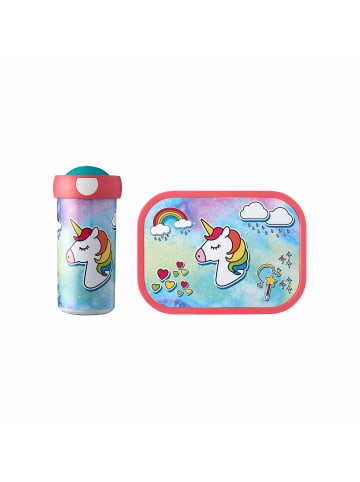 Mepal 2er Set Brotdose + Verschlussbecher Campus in – 300 ml + 700 ml in Unicorn