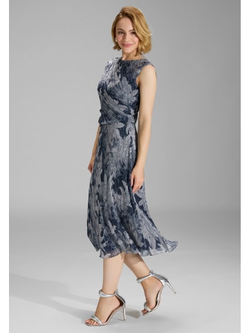 SWING Abendkleid in marine silber - 0001