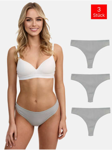 Tazzio 3er-Set: String "F933" in Grau