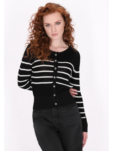 DreiMaster Women Cardigan in black offwhite