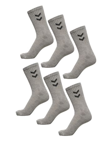 Hummel 6-er Set Sport Freizeit Basic Socken mit Logo in Grau-2