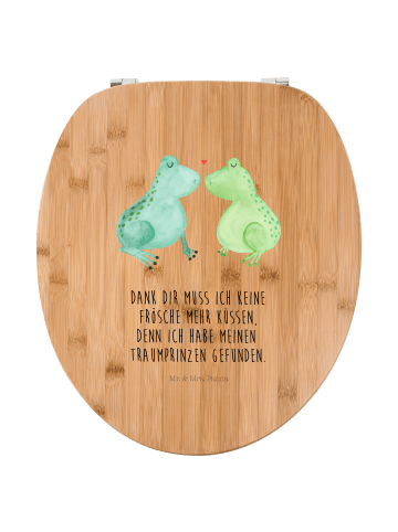 Mr. & Mrs. Panda Toilettendeckel Frosch Liebe mit Spruch in Braun